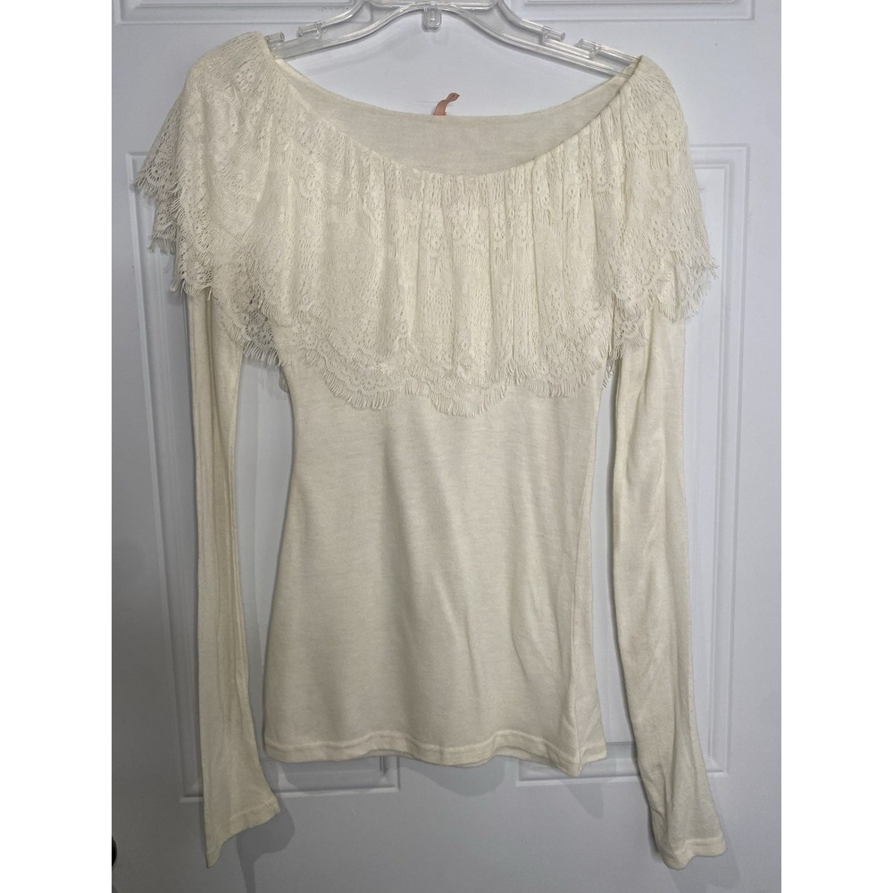 Sweewe Paris Women's Size M / L Ivory Lace Blouse
